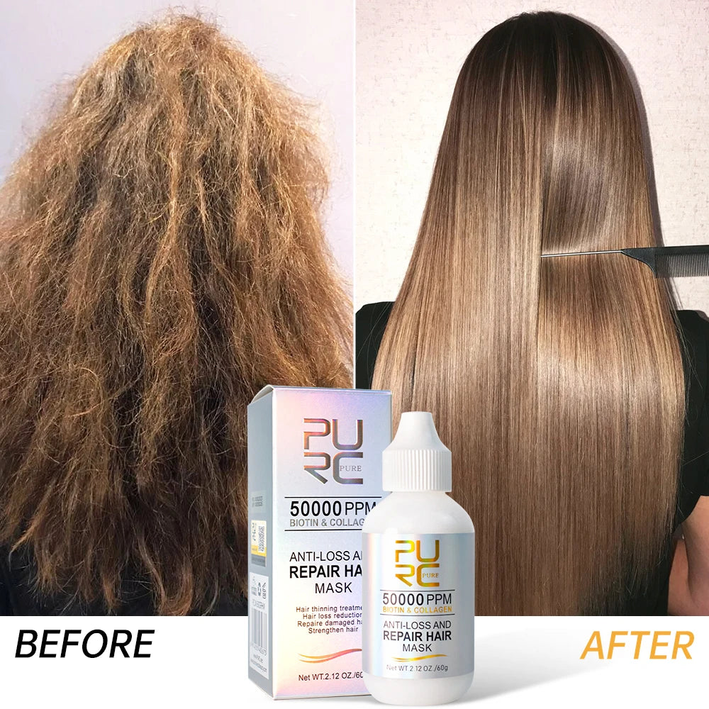 PURC Hair Mask Professional Hair Loss Treatment Cream Collagen Keratin Straightening Dry Damaged Smoothing Magic Hair Care Masks