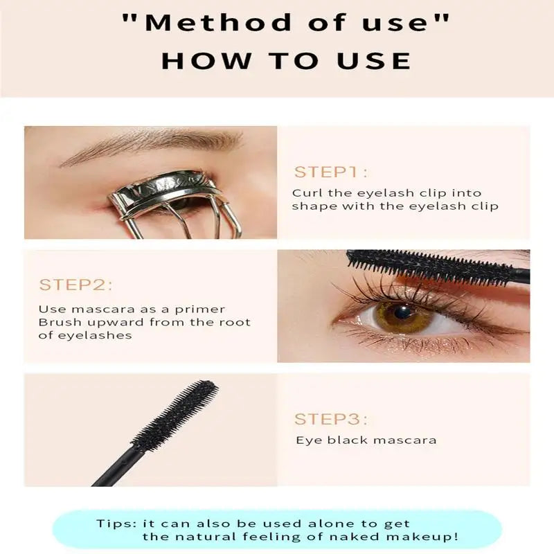 Mascara Lengthens Eyelashes Extra Volume Waterproof Natural Look Lashes Female Professional Cosmetics Makeup For Beginners